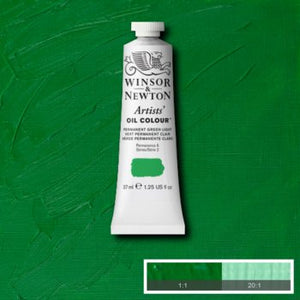Winsor & Newton Artists' Oil Colour - 37 ml tube - Permanent Green Light