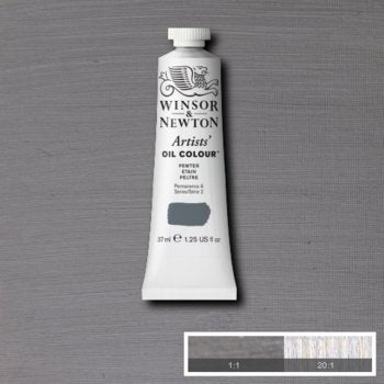 Winsor & Newton Artists' Oil Colour - 37 ml tube - Pewter