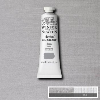 Winsor & Newton Artists' Oil Colour - 37 ml tube - Silver