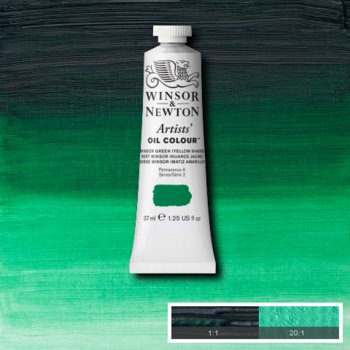 Winsor & Newton Artists' Oil Colour - 37 ml tube - Winsor Green (Yellow Shade)