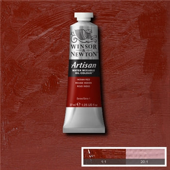 Winsor & Newton Artisan Water Mixable Oil Colour - 37 ml tube - Indian Red
