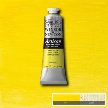 Winsor & Newton Artisan Water Mixable Oil Colour - 37 ml tube - Lemon Yellow