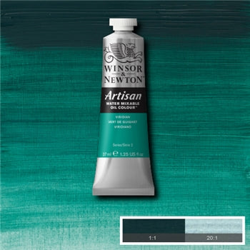 Winsor & Newton Artisan Water Mixable Oil Colour - 37 ml tube - Viridian