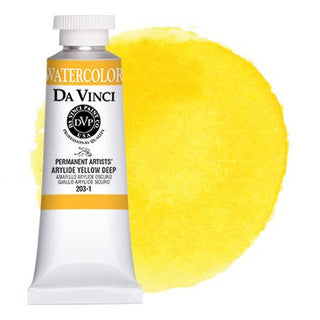 Da Vinci Paint Artists' Watercolour - 37 ml tube - Arylide Yellow Deep