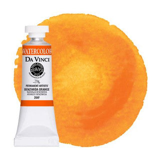 Da Vinci Paint Artists' Watercolour - 15 ml tube - Benzimida Orange