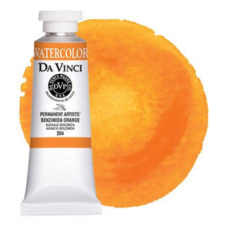 Da Vinci Paint Artists' Watercolour - 37 ml tube - Benzimida Orange