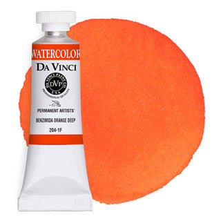 Da Vinci Paint Artists' Watercolour - 15 ml tube - Benzimida Orange Deep