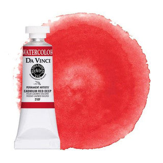 Da Vinci Paint Artists' Watercolour - 15 ml tube - Cadmium Red Deep