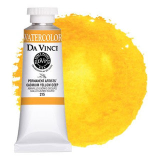 Da Vinci Paint Artists' Watercolour - 37 ml tube - Cadmium Yellow Deep