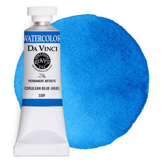 Da Vinci Paint Artists' Watercolour - 15 ml tube - Cerulean Blue (Hue)