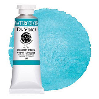 Da Vinci Paint Artists' Watercolour - 37 ml tube - Cobalt Turquoise