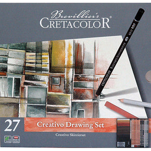 Cretacolor Creativo Tin Drawing 27-Piece Set