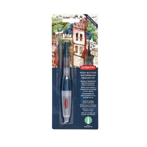 Derwent Push Button Waterbrush Medium Tip