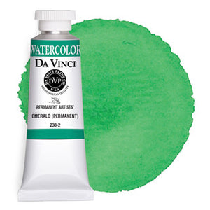 Da Vinci Paint Artists' Watercolour - 37 ml tube - Emerald (Permanent)
