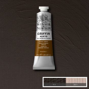 Winsor & Newton Griffin Alkyd Colour - 37 ml tube - Burnt Umber
