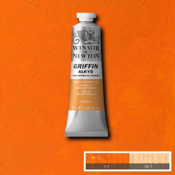 Winsor & Newton Griffin Alkyd Colour - 37 ml tube - Cadmium Orange Hue