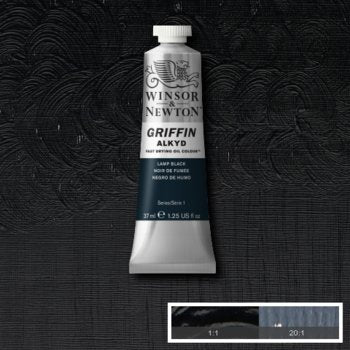 Winsor & Newton Griffin Alkyd Colour - 37 ml tube - Lamp Black