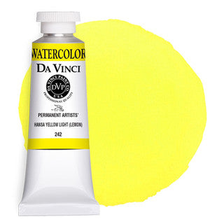Da Vinci Paint Artists' Watercolour - 37 ml tube - Hansa Yellow Light