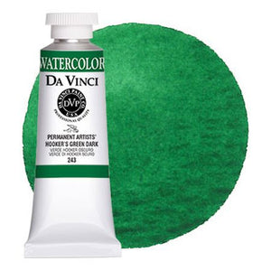 Da Vinci Paint Artists' Watercolour - 37 ml tube - Hooker's Green Dark