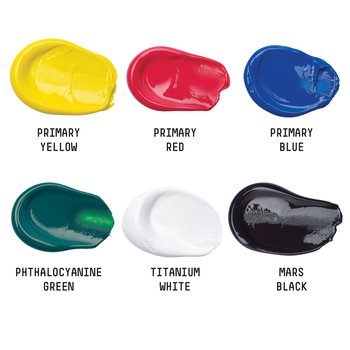 Liquitex BASICS 6 Tube Acrylic Colour Starter Set - 6 x 118ml tubes