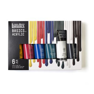 Liquitex BASICS 6 Tube Acrylic Colour Starter Set - 6 x 118ml tubes