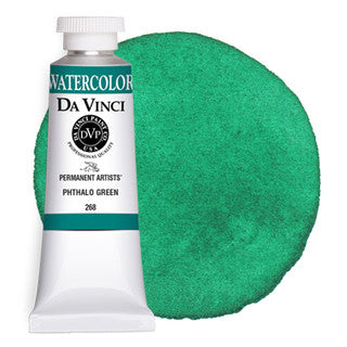 Da Vinci Paint Artists' Watercolour - 37 ml tube - Phthalo Green