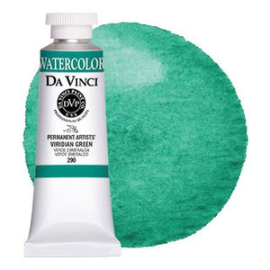 Da Vinci Paint Artists' Watercolour - 37 ml tube - Viridian Green