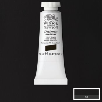 Winsor & Newton Designers Gouache - 14 ml tube - Ivory Black