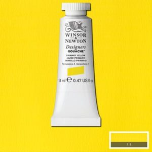Winsor & Newton Designers Gouache - 14 ml tube - Primary Yellow