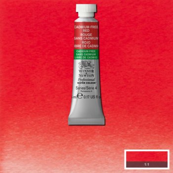 Winsor & Newton Professional Watercolour - 5 ml tube - Cadmium-Free Red