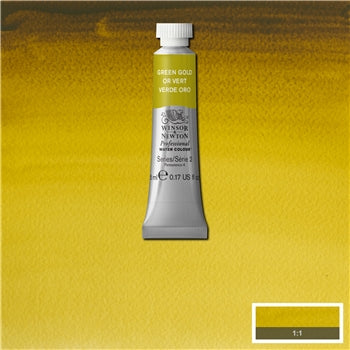 Winsor & Newton Professional Watercolour - 5 ml tube - Green Gold