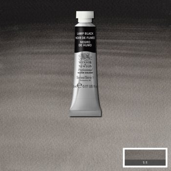Winsor & Newton Professional Watercolour - 5 ml tube - Lamp Black