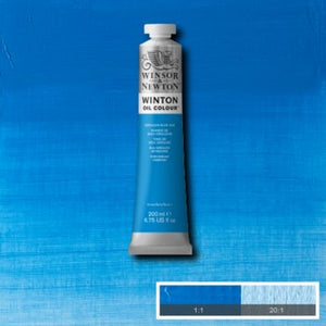 Winsor & Newton Winton Oil Colour - 200 ml tube - Cerulean Blue Hue