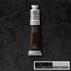 Winsor & Newton Winton Oil Colour - 200 ml tube - Ivory Black