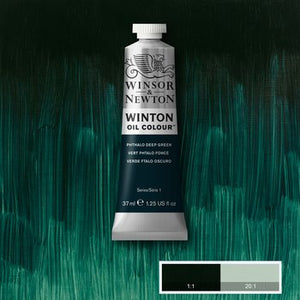 Winsor & Newton Winton Oil Colour - 37 ml tube - Phthalo Deep Green