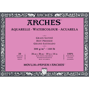 Arches Watercolour Block - 140 lb. Hot Press - 10" x 14"