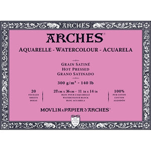Arches Watercolour Block - 140 lb. Hot Press - 11" x 14"