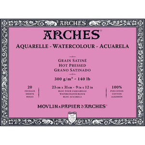 Arches Watercolour Block - 140 lb. Hot Press - 9" x 12"