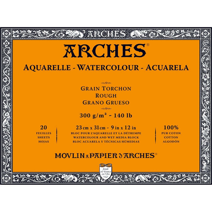 Arches Watercolour Block - 140 lb. Rough - 9" x 12"