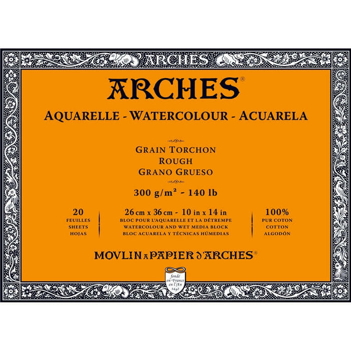 Arches Watercolour Block - 140 lb. Rough - 10" x 14"