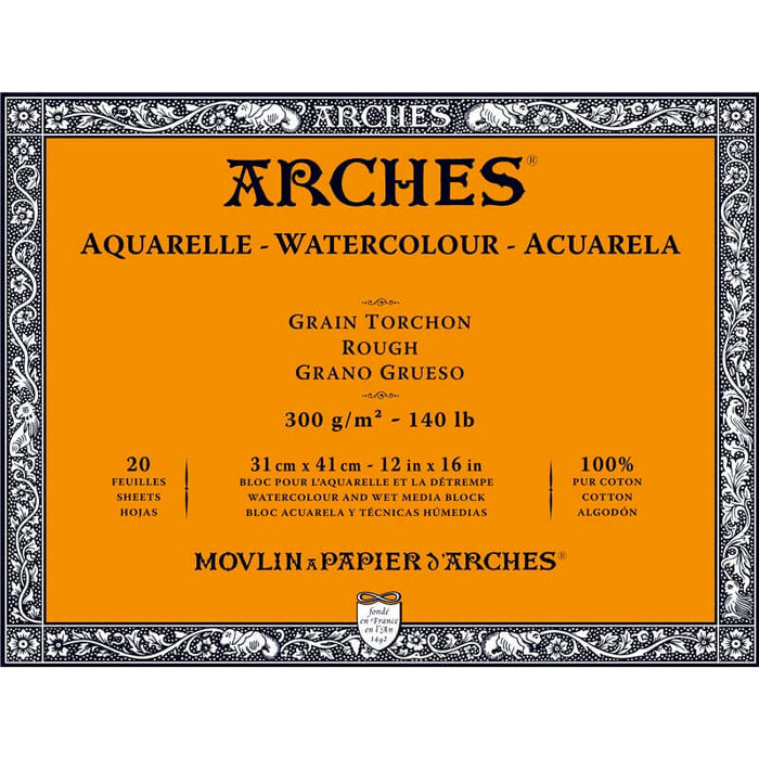 Arches Watercolour Block - 140 lb. Rough - 12" x 16"