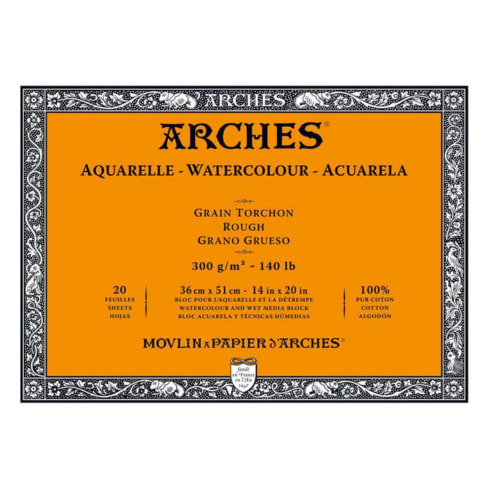 Arches Watercolour Block - 140 lb. Rough - 14" x 20"