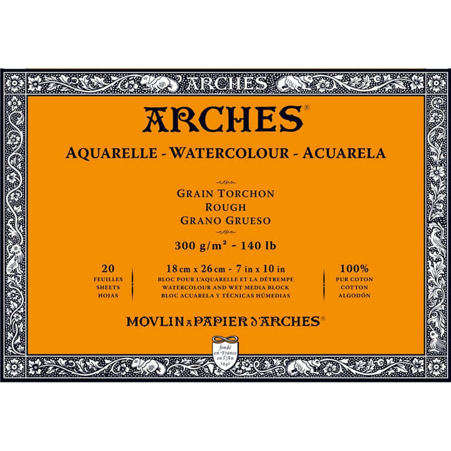 Arches Watercolour Block - 140 lb. Rough - 7" x 10"