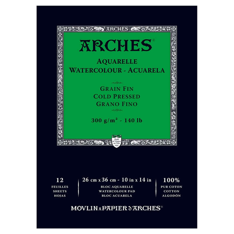 Arches Watercolour Pad - 140 lb. Cold Press - 10" X 14"