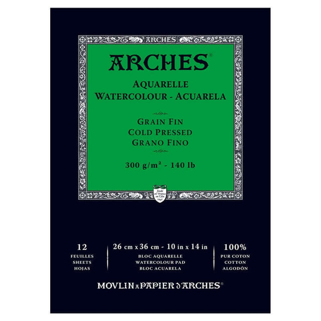 Arches Watercolour Pad - 140 lb. Cold Press - 10" X 14"