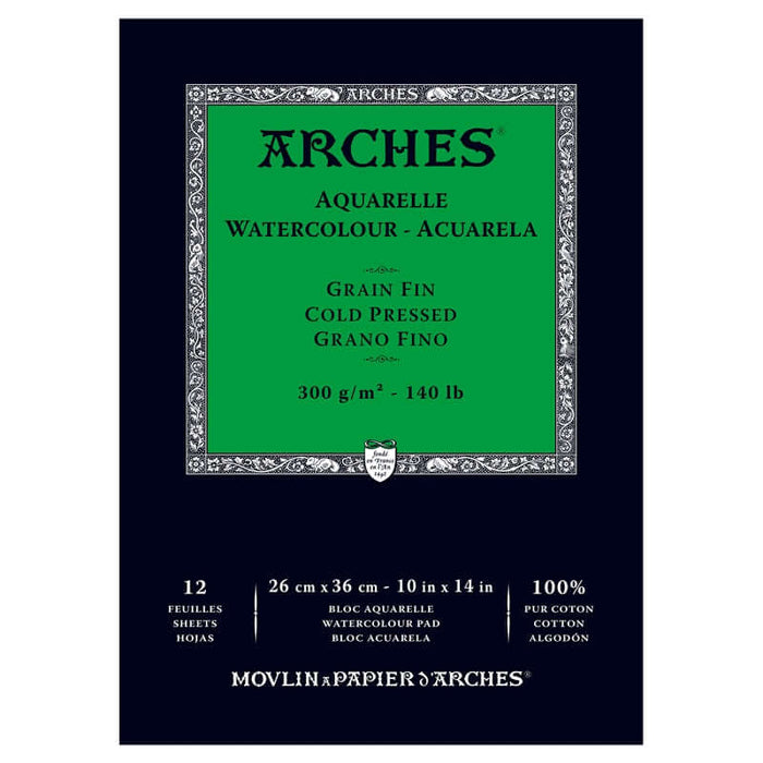 Arches Watercolour Pad - 140 lb. Cold Press - 10" X 14"