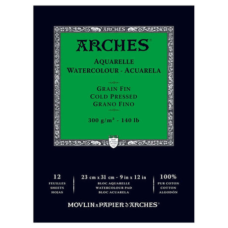 Arches Watercolour Pad - 140 lb. Cold Press - 9" X 12"