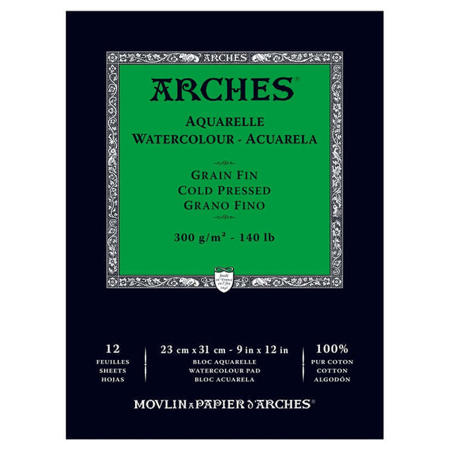 Arches Watercolour Pad - 140 lb. Cold Press - 9" X 12"