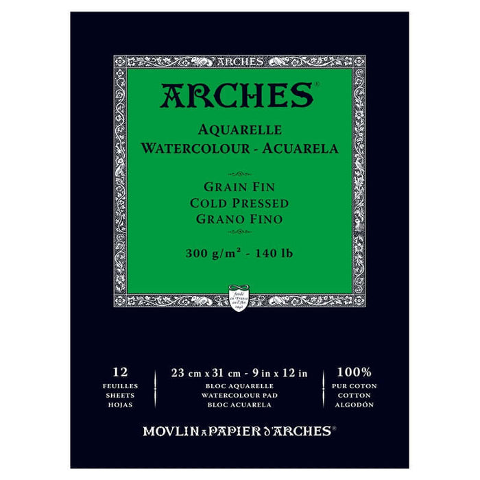 Arches Watercolour Pad - 140 lb. Cold Press - 9" X 12"