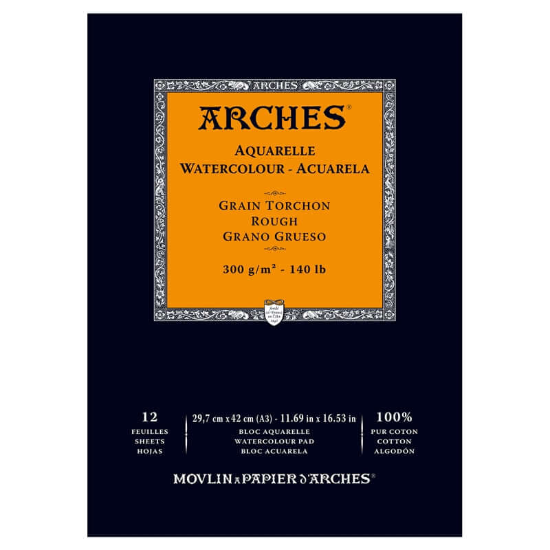 Arches Watercolour Pad - 140 lb. Rough - 11.69" X 16.53"